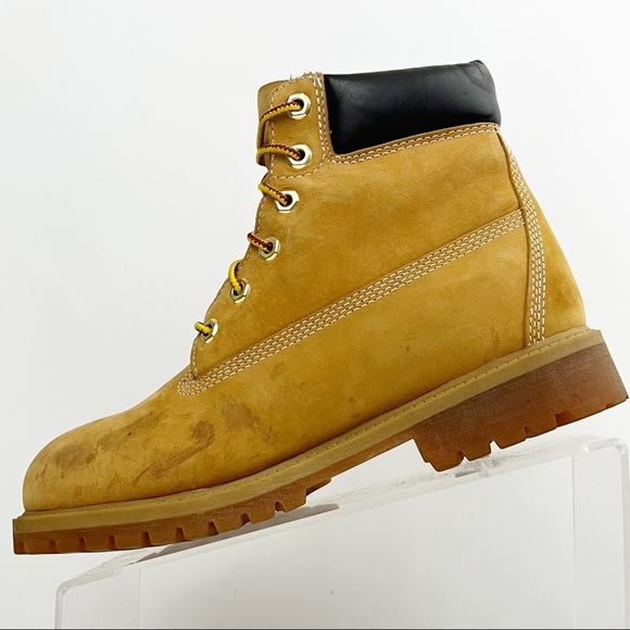 Timberland Junior Premium 6” Waterproof Boot Wheat Nubuck Size 5.5 - Picture 7 of 8